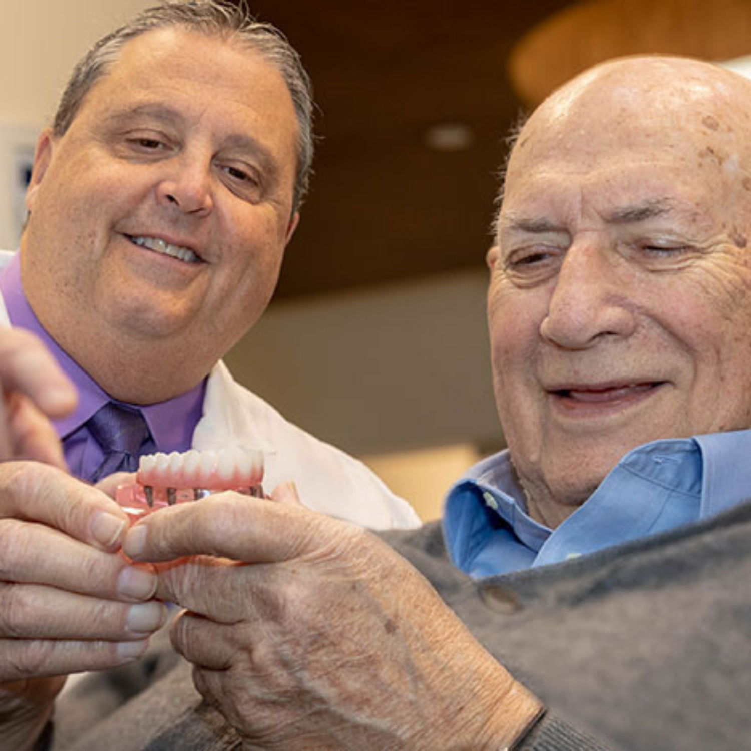 Dr. Arnie Fischler with NYC Oral Restoration Patient
